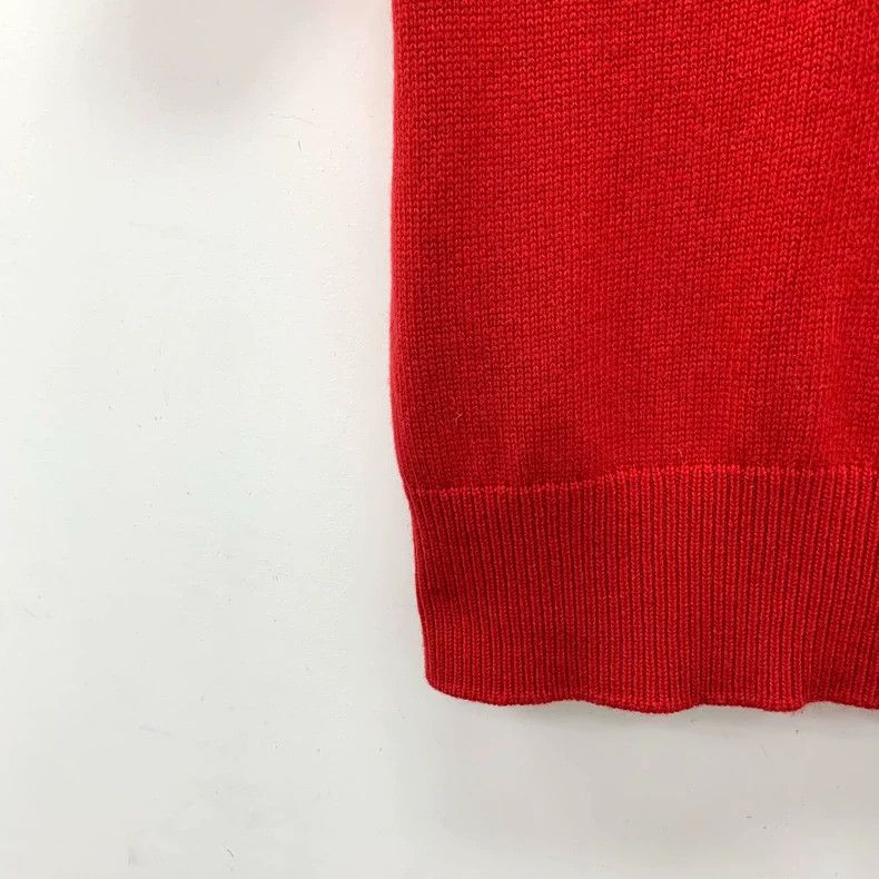 Louis Vuitton Louis Vuitton 22 Red Cashmere Half Zipper Crew Neck Short Size S / US 4 / IT 40 - 4 Thumbnail