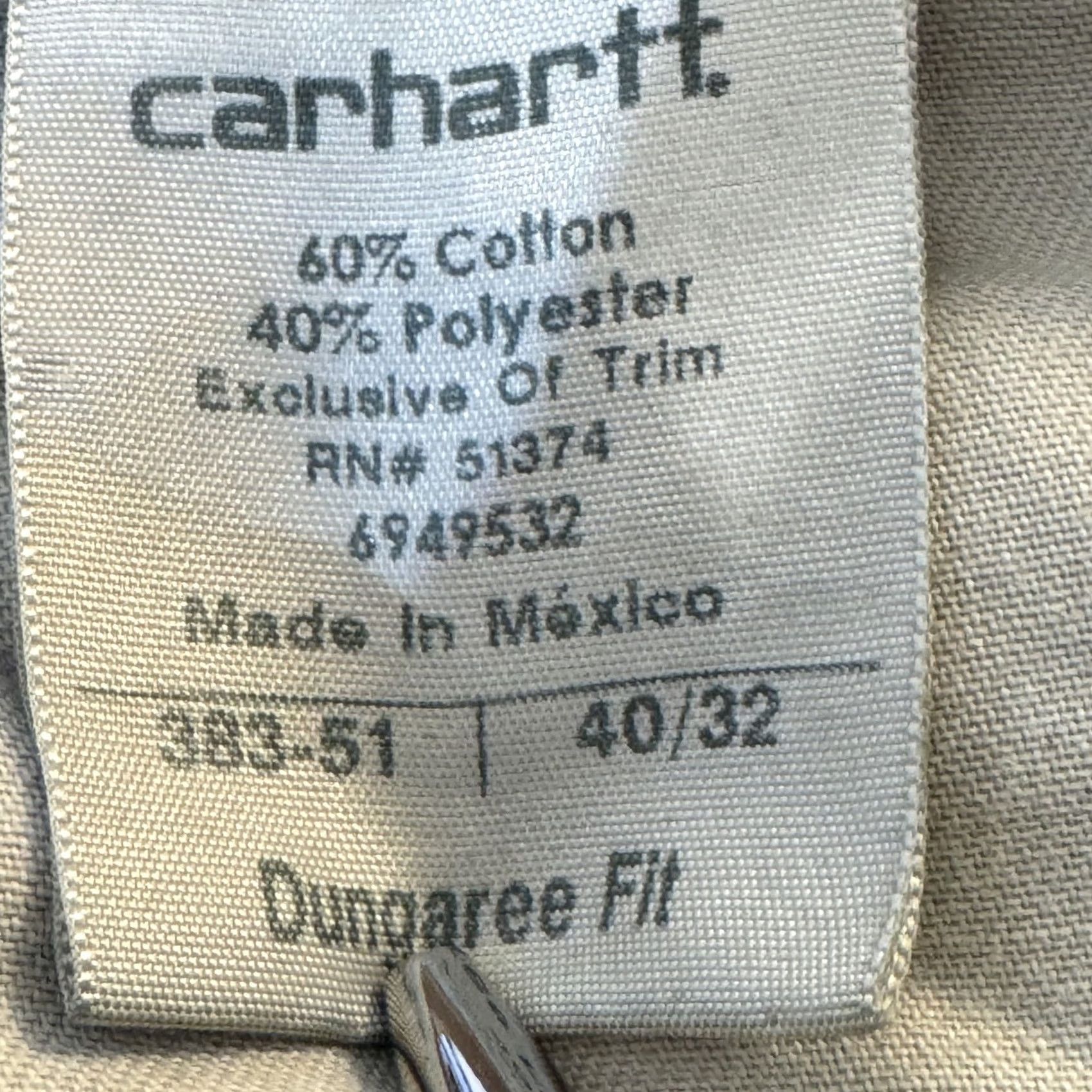 Carhartt Carhartt Pants Mens 40x32 Brown Dungaree Fit Canvas Workwear Utility Fair Size US 40 / EU 56 - 7 Thumbnail