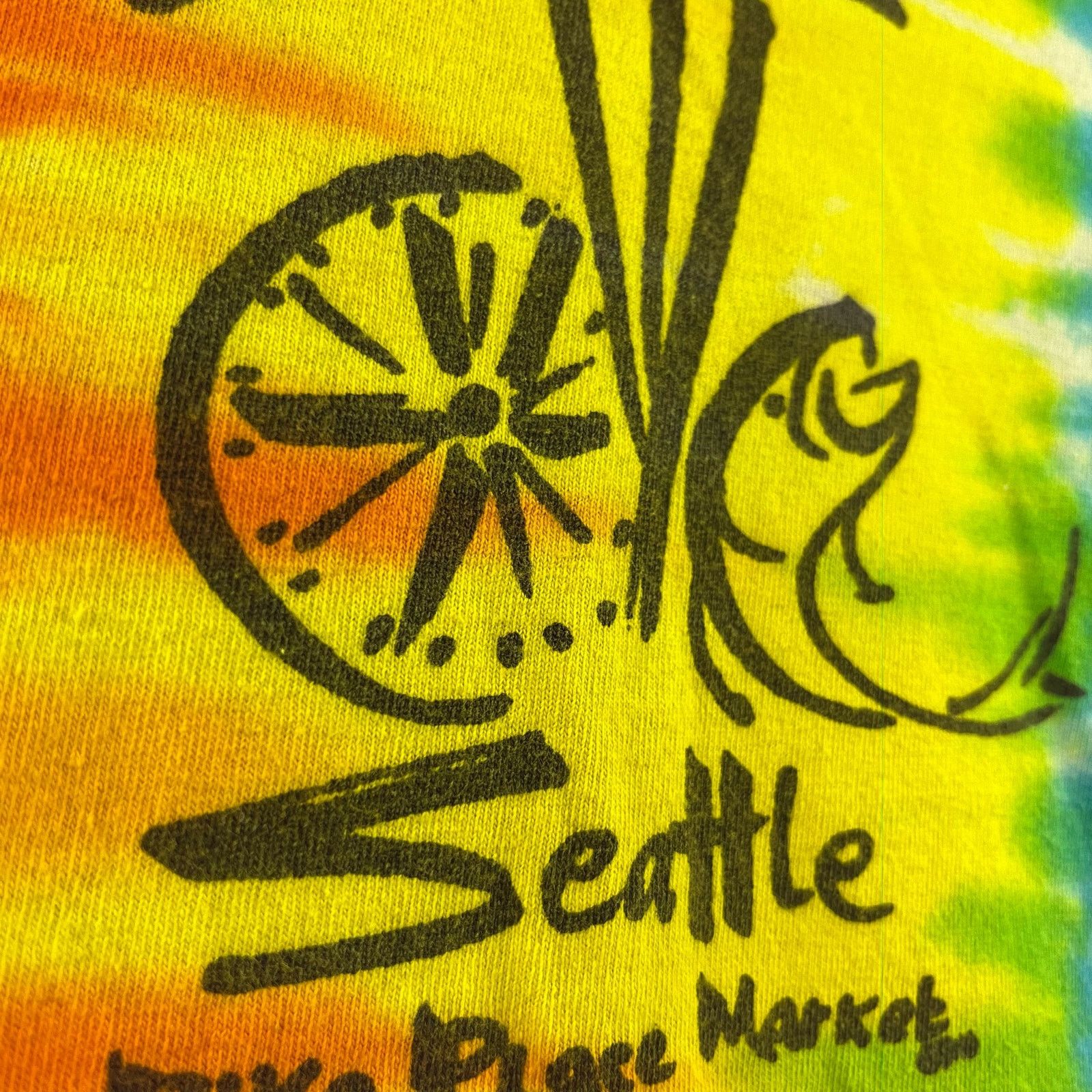 Gildan Pike Place Market Shirt Men's Medium Tie Dye Seattle Hippie Size US M / EU 48-50 / 2 - 5 Thumbnail