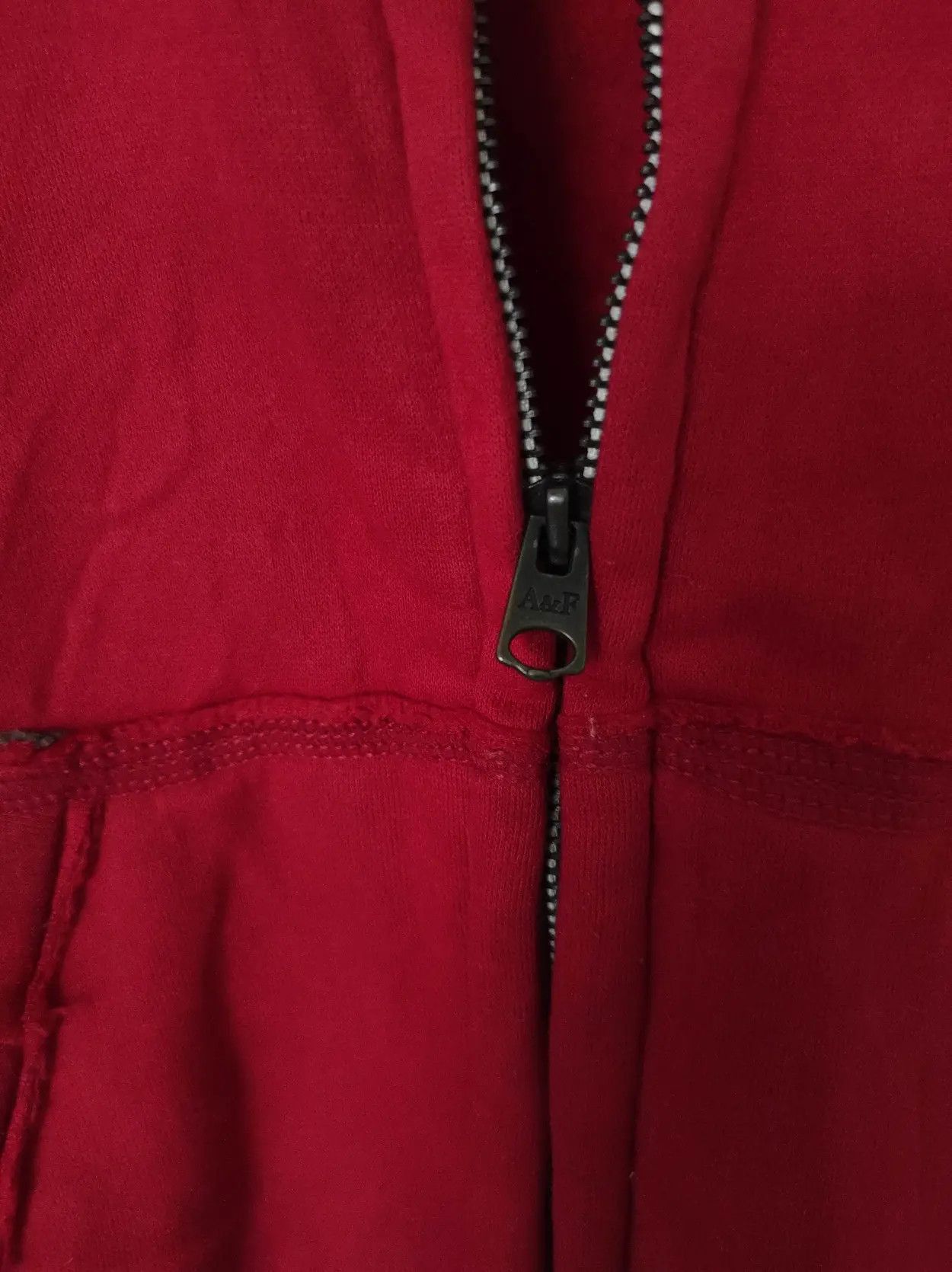 Abercrombie & Fitch Abercrombie & Fitch Red zip fur hoodie ifsix LGB style Size US S / EU 44-46 / 1 - 10 Thumbnail