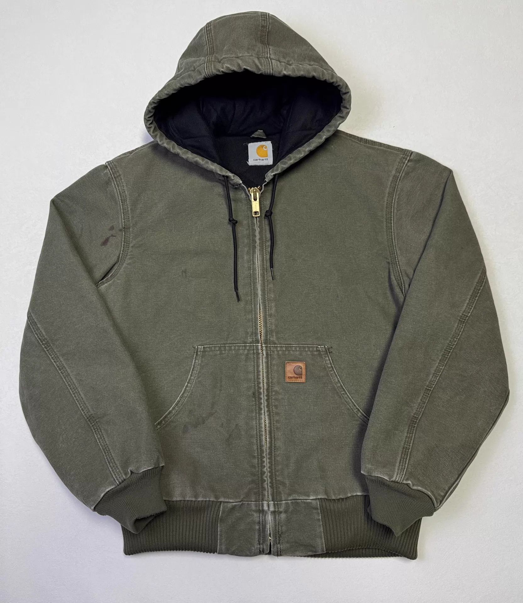 Carhartt Vintage Carhartt J130 ARG Army Green S Hooded Work Jacket Size US S / EU 44-46 / 1 - 2 Thumbnail