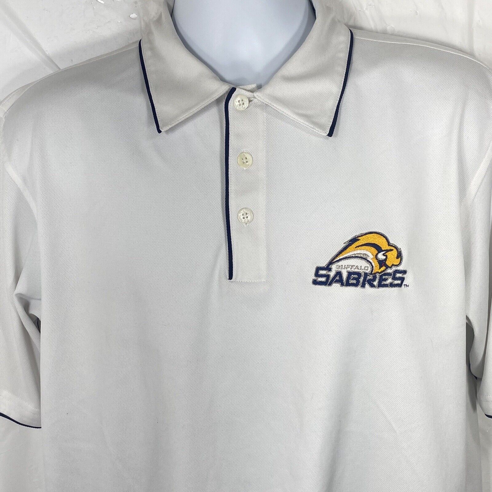 Antigua Buffalo Sabres Medium White Polo NHL Hockey Shirt Antigua Size US M / EU 48-50 / 2 - 3 Thumbnail