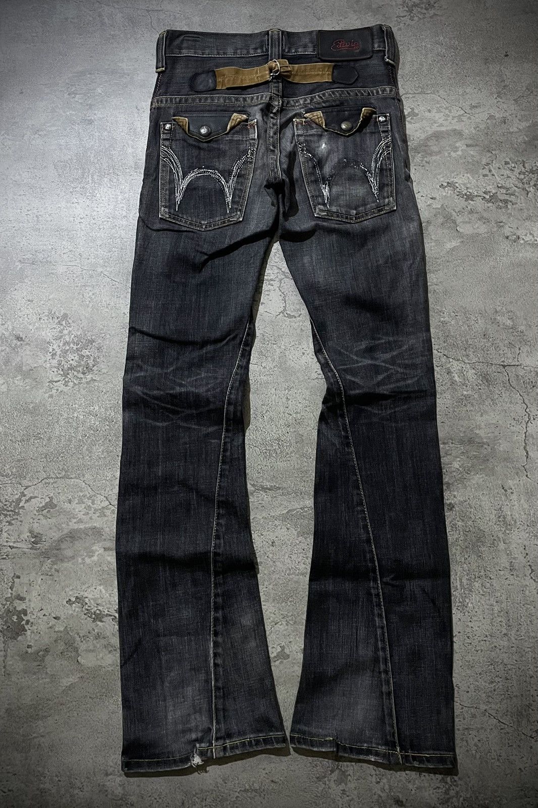 Edwin NEED GONE ‼️ Edwin 503 Blue Trip Black Flare Washed Denim