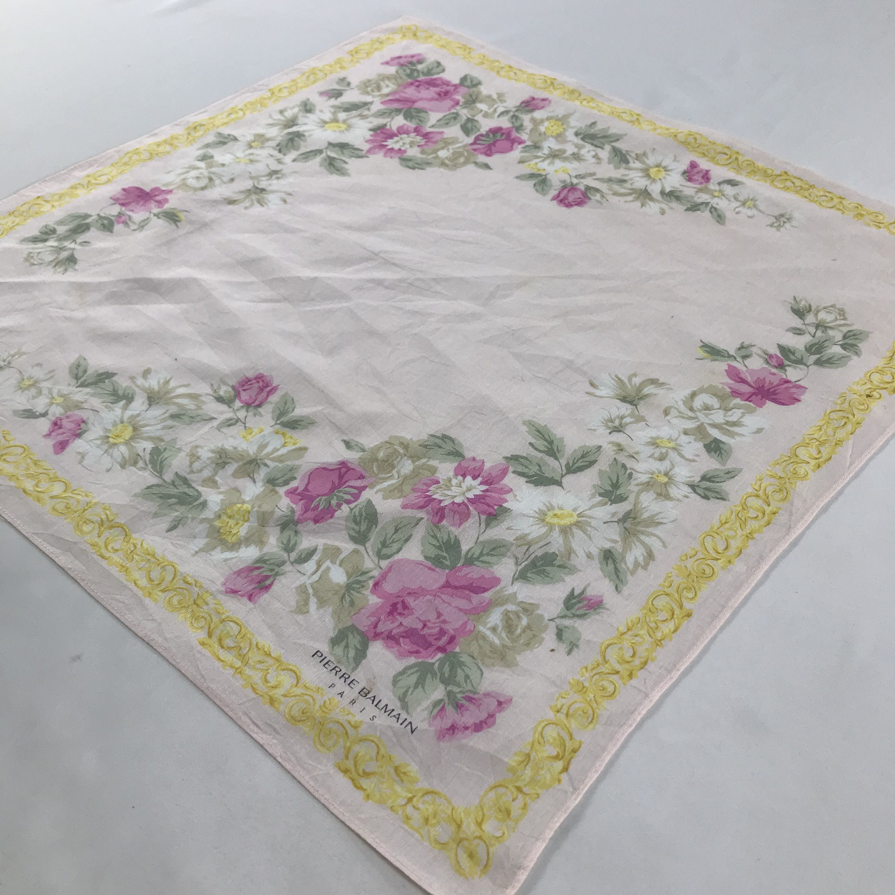 Pierre Balmain × Vintage Pierre Balmain Bandana / Handkerchief / Neckerchief - S1333 Size ONE SIZE - 2 Thumbnail