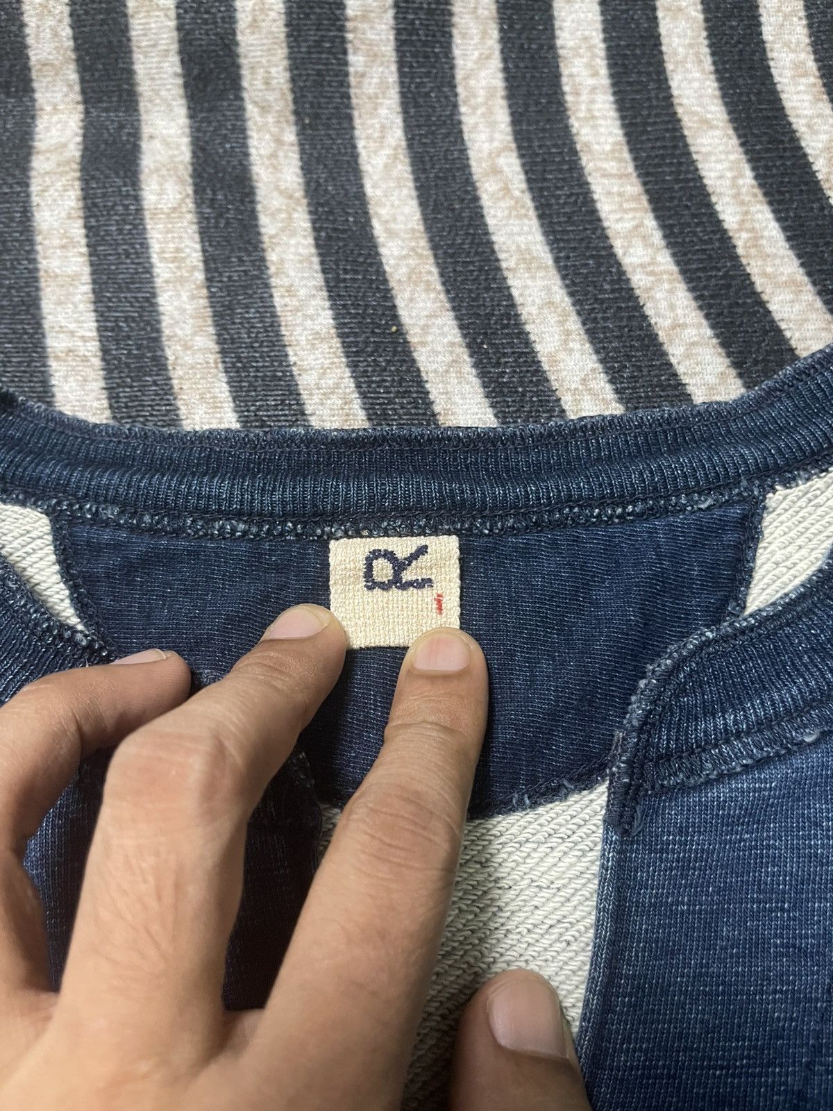45rpm 90s 45RPM SWEATSHIRT LONG SLEEVE INDIGO DYE V-NECK Size US S / EU 44-46 / 1 - 9 Thumbnail