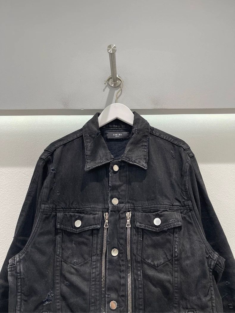 Amiri Amiri washed black MX2 denim jacket Size US M / EU 48-50 / 2 - 4 Thumbnail