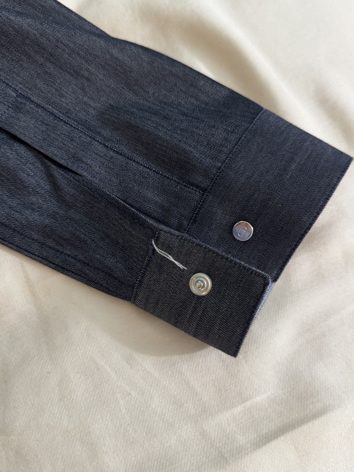 Dior Dior Cotton & Silk Blend Navy Shirt (Hedi Slimane) Size US S / EU 44-46 / 1 - 10 Thumbnail
