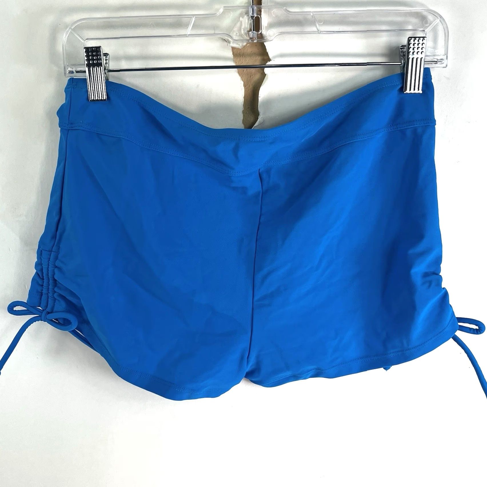 AQUA Aqua Women's Medium Blue Swim Bottoms Bikini Brief Trunks Side Ruched Quick Dry Spandex Nylon Accessories Size ONE SIZE - 5 Thumbnail
