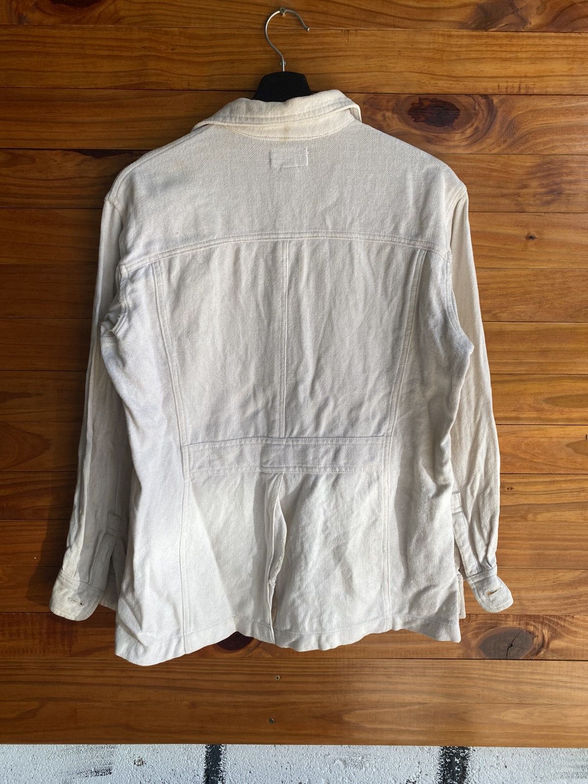 Edwin Vintage Edwin Workwear Chore Jacket – Natural Off-White Size US S / EU 44-46 / 1 - 7 Thumbnail