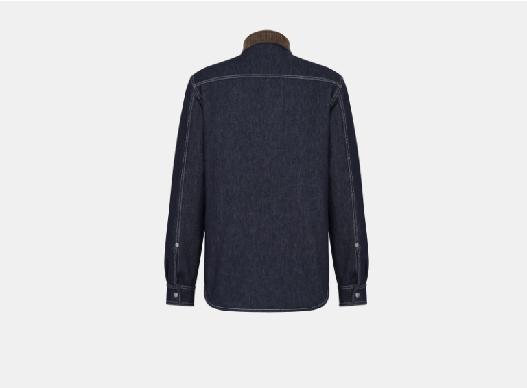 Dior o1w1db11025 513D59 Archives Labels Overshirt in Navy Blue Size US L / EU 52-54 / 3 - 2 Thumbnail