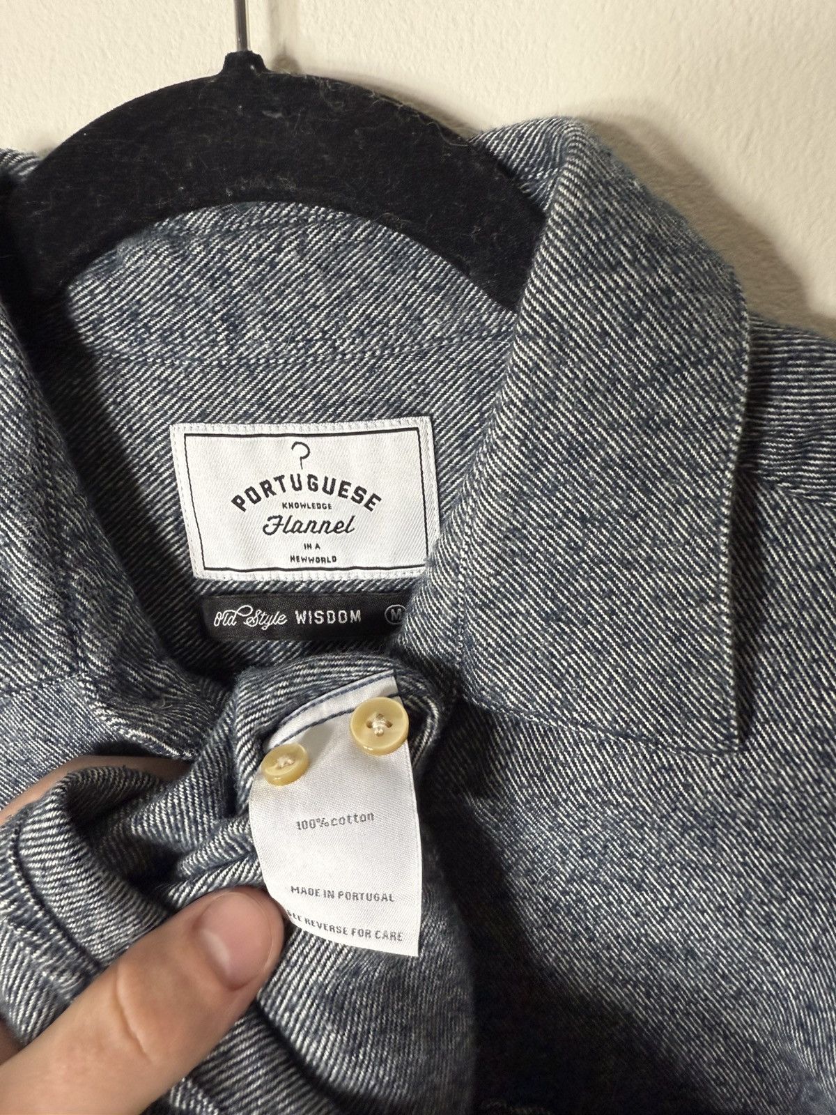Portuguese Flannel Light blue/grey Portuguese Flannel button up Size US M / EU 48-50 / 2 - 3 Thumbnail