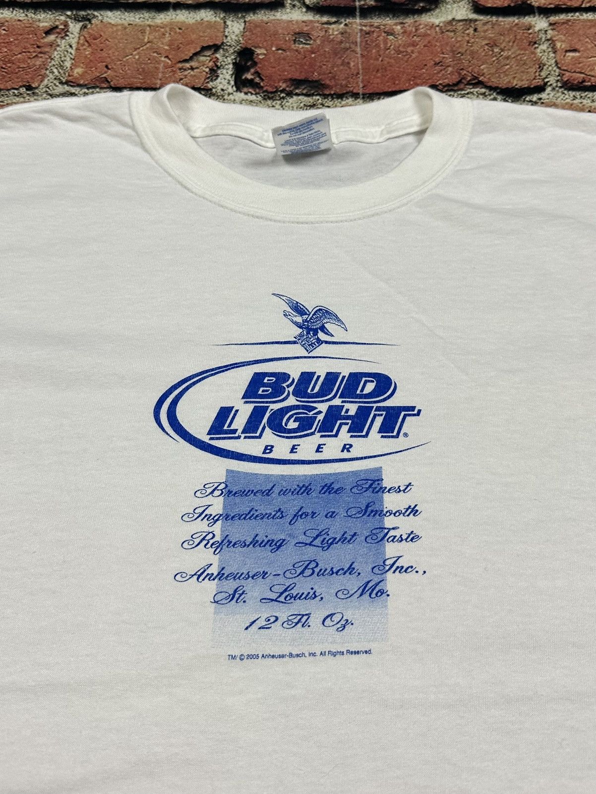 Budweiser Vintage BUD LIGHT Beer Promo T Shirt 2005 Y2K Anheuser Busch Size US L / EU 52-54 / 3 - 3 Thumbnail