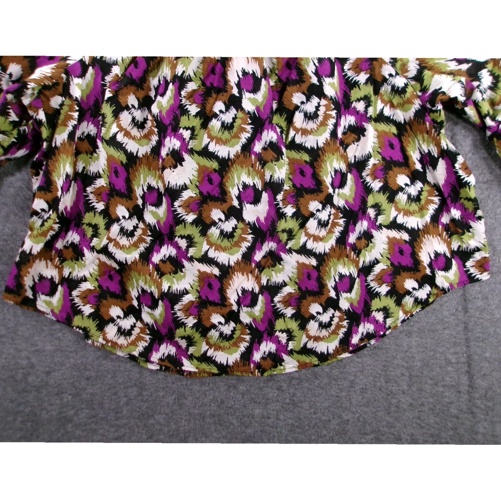 Vintage VINTAGE Terra & Sky Women's Blouse 2X Plus Off-Shoulder Floral Boho Chic Cotton Short Sleeve Summer Festival Size XXL / US 16-18 / IT 52-54 - 4 Thumbnail