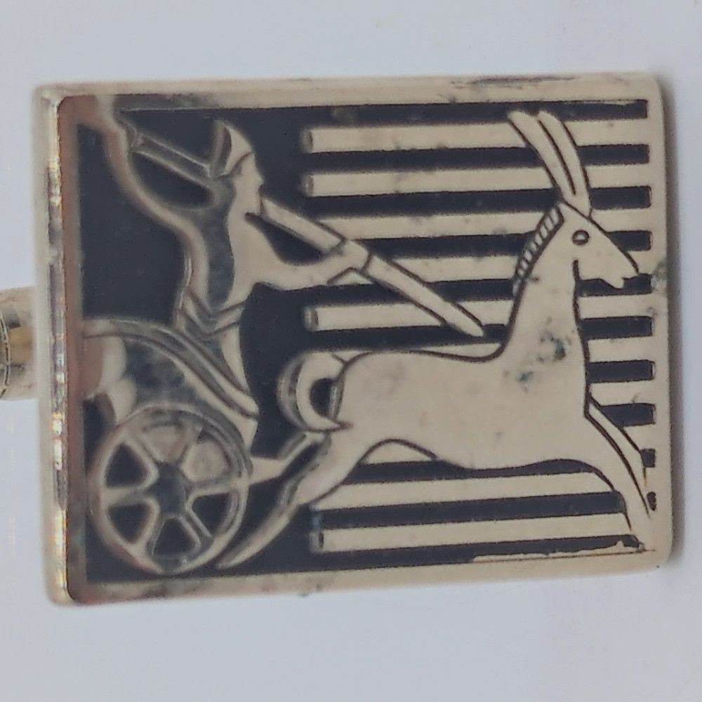 Other Vintage Gold and Black Swank Egyptian Chariot Cufflinks Size ONE SIZE - 2 Thumbnail
