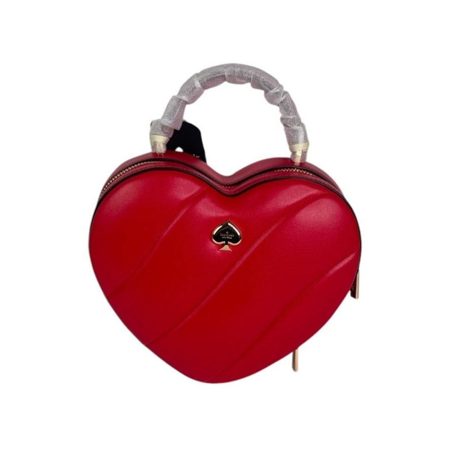 Kate Spade Kate Spade Love Shack Quilted 3D Heart Crossbody Bag in Ruby Size ONE SIZE - 1 Thumbnail