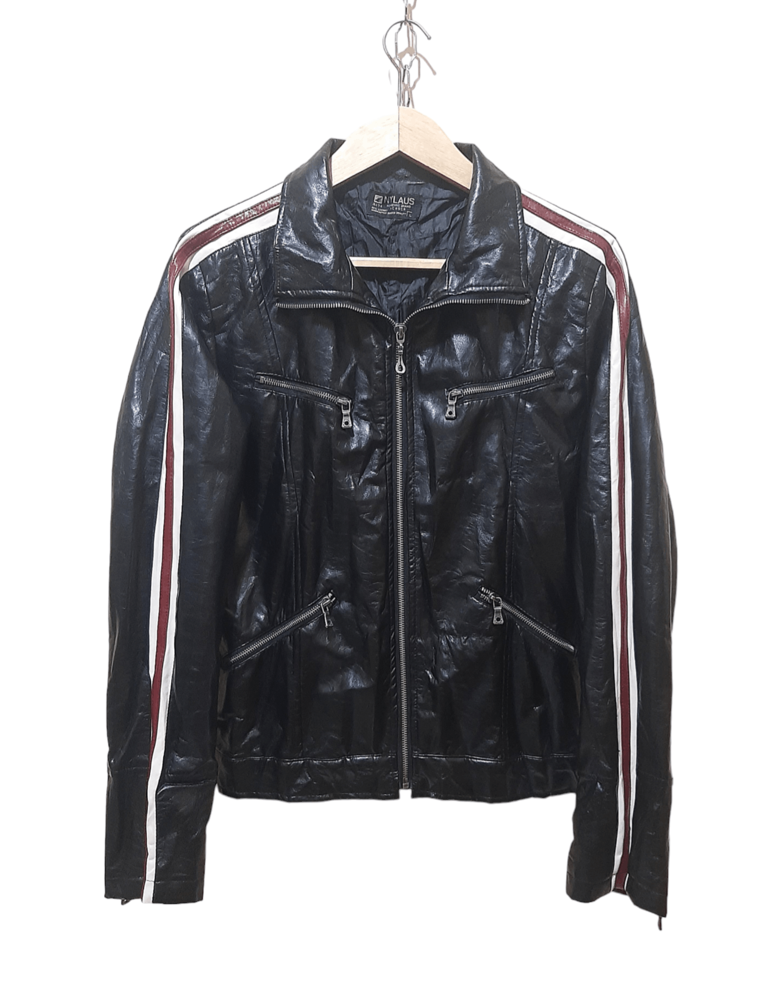 Japanese Brand Nylaus Moto Racing Leather Jacket Biker Size US L / EU 52-54 / 3 - 2 Thumbnail
