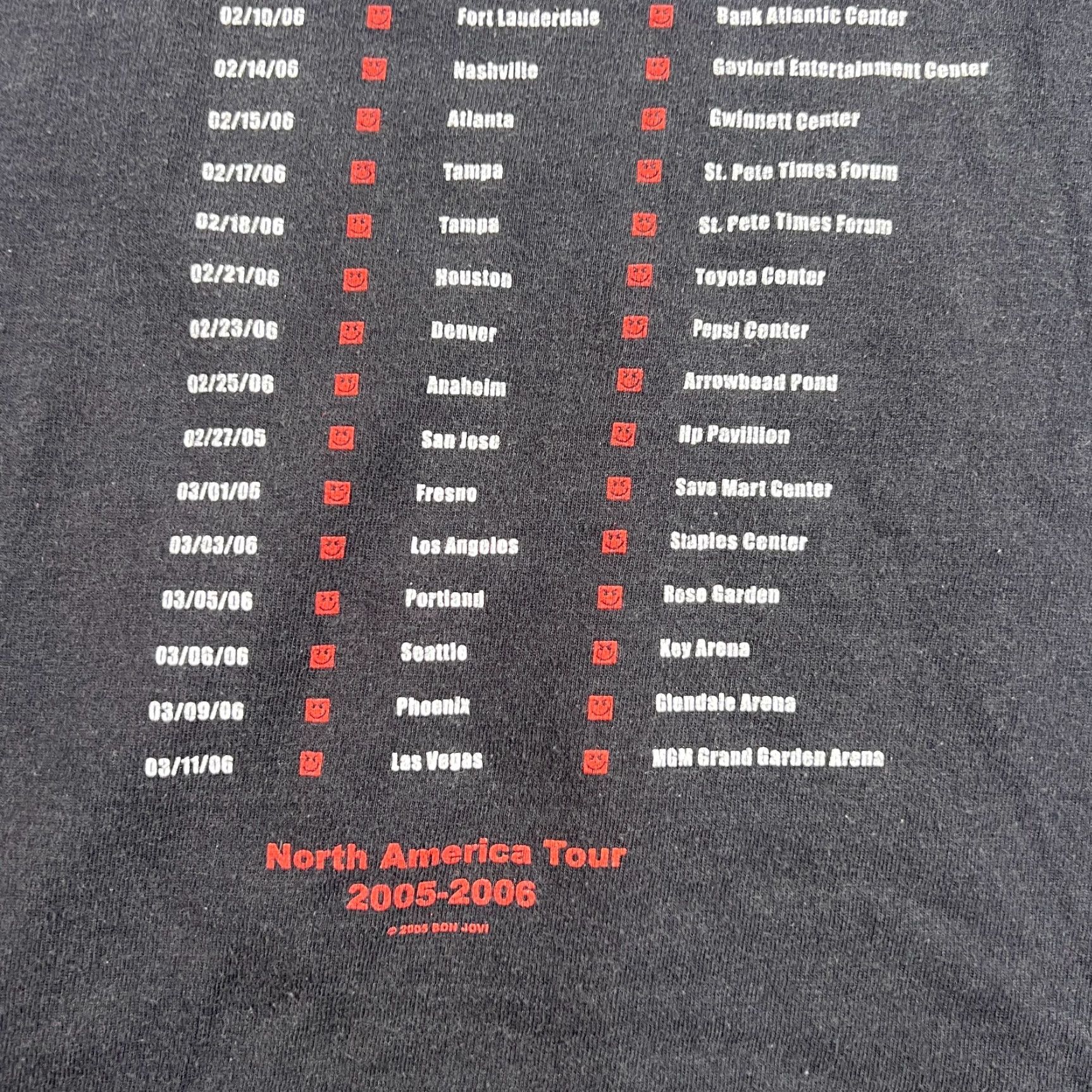 Hanes VINTAGE Bon Jovi Have A Nice Day Tour Concert T-Shirt M Black Short Sleeve Mens Size US M / EU 48-50 / 2 - 6 Thumbnail