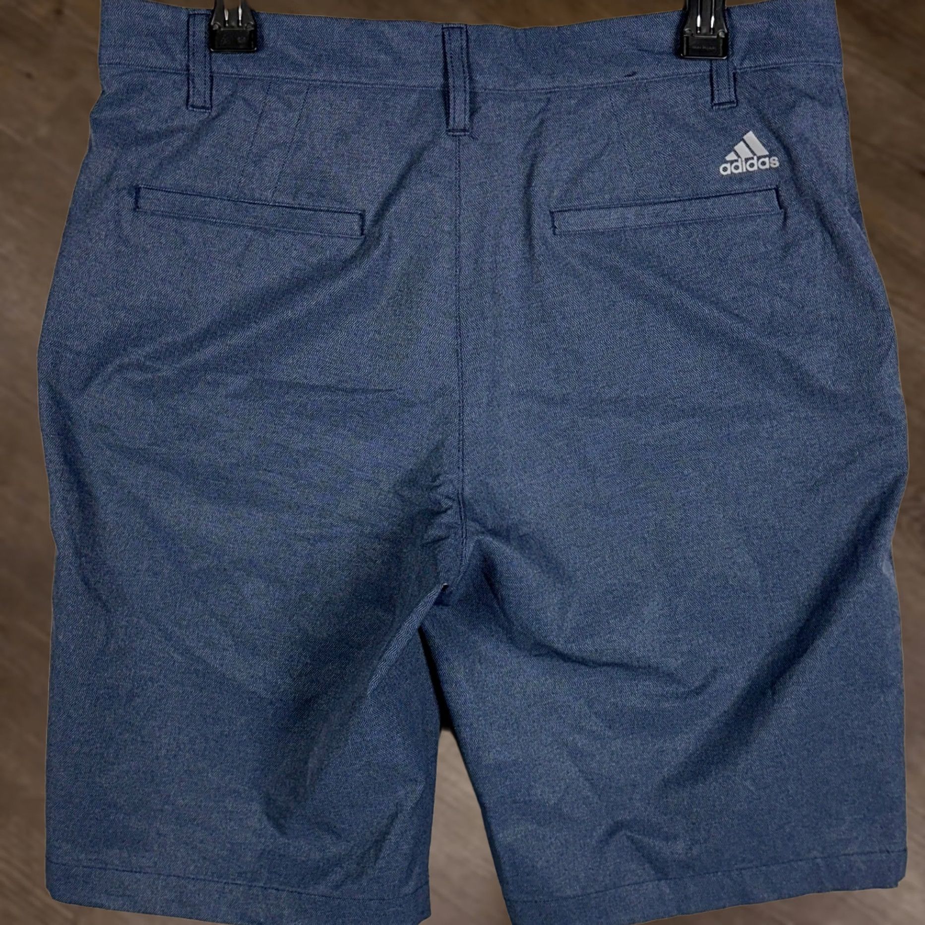 Adidas Adidas Shorts Mens 32 Navy Blue Golf Chino Herringbone Performance Stretch Logo Size US 32 / EU 48 - 1 Thumbnail