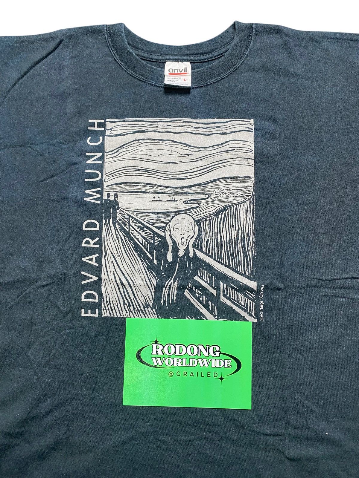 Vintage VINTAGE 90’s EDVARD MUNCH THE SCREAM ART ANVIL TSHIRT Size US L / EU 52-54 / 3 - 3 Thumbnail