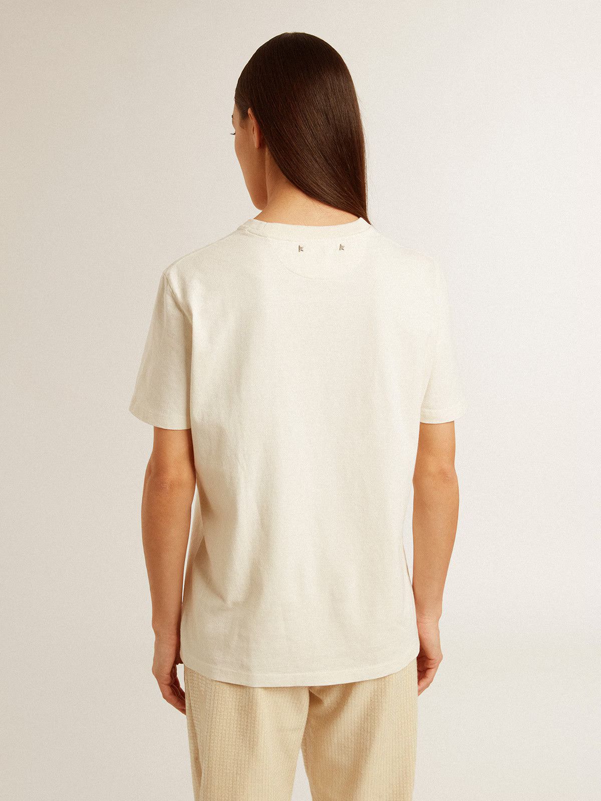 Golden Goose o1s22i1n1224 Big Star T-Shirt in White Size M / US 6-8 / IT 42-44 - 3 Thumbnail