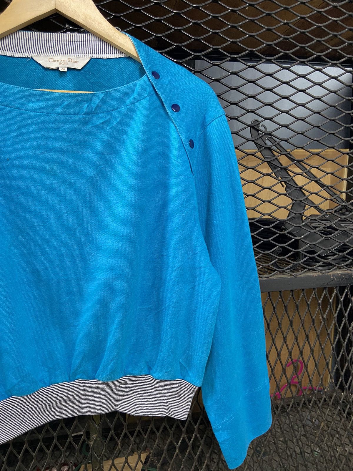 Christian Dior Monsieur × Vintage 90s Cristian Dior Sports Sweatshirt Baby Blue Size M / US 6-8 / IT 42-44 - 4 Thumbnail