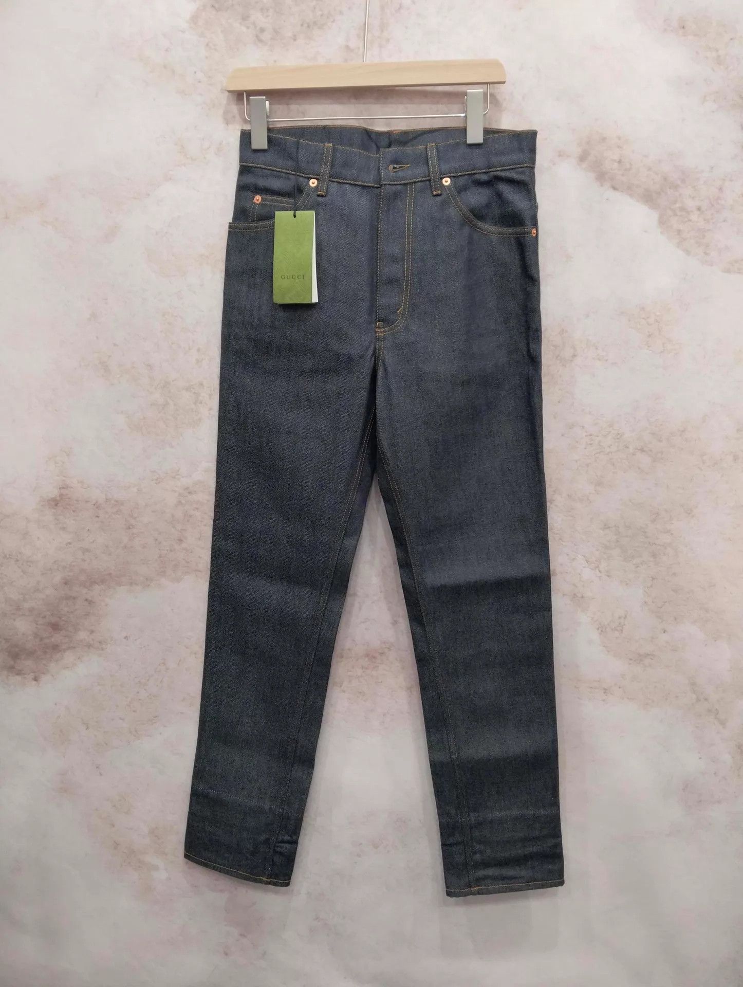 Gucci GUCCI Back Logo Patch Straight Leg Jeans Size 29 Size US 29 - 1 Thumbnail