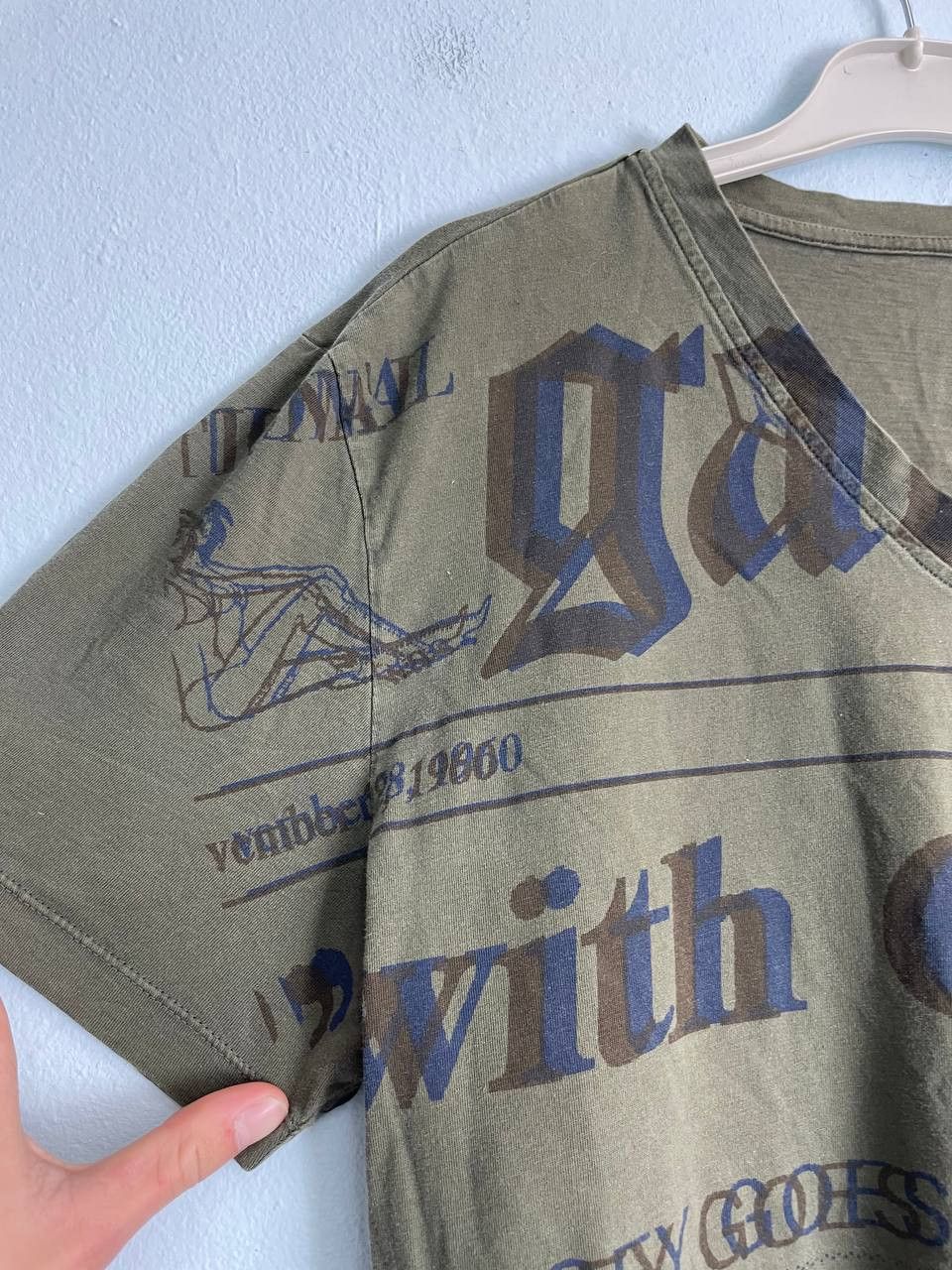 Designer × John Galliano Vintage John Galliano Newspaper Print T-shirt Rare Size US L / EU 52-54 / 3 - 5 Thumbnail