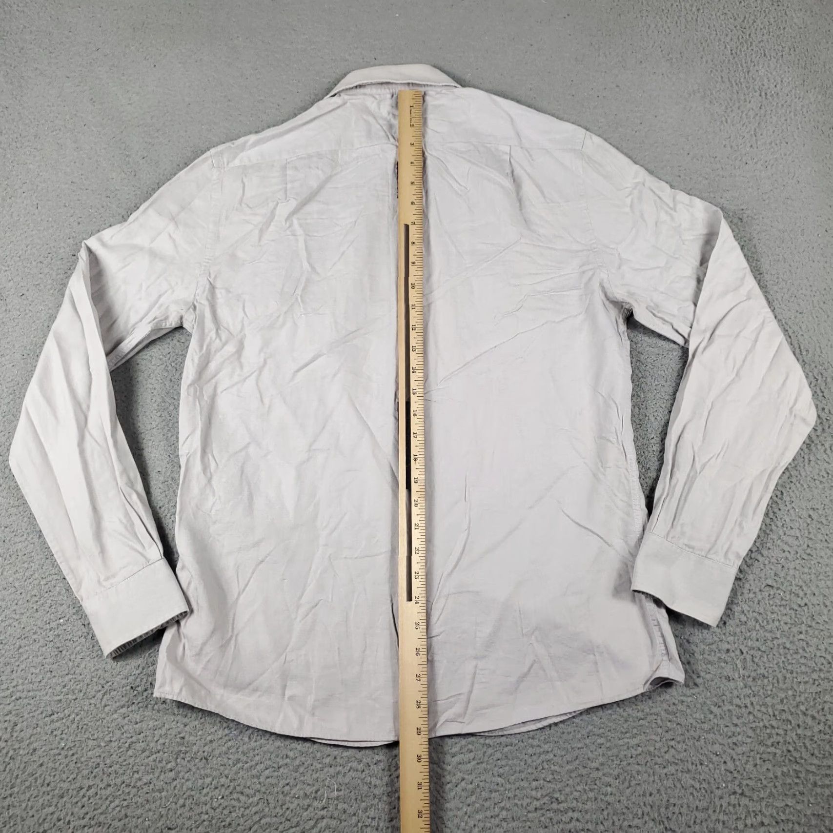 Tommy Hilfiger Tommy Hilfiger Dress Shirt Mens 15.5 Gray Button Up Long Sleeve Size 40R - 5 Thumbnail