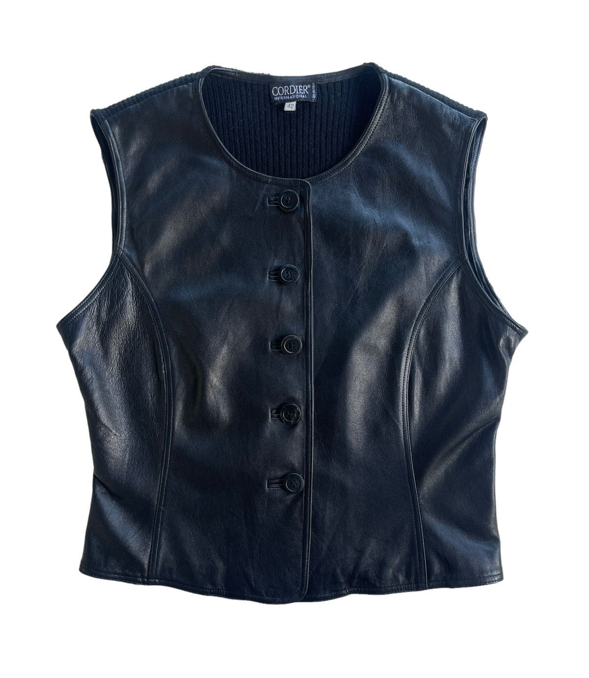 Vintage Vintage Black Sheep Leather Riding Vest Jacket Size M / US 6-8 / IT 42-44 - 1 Thumbnail