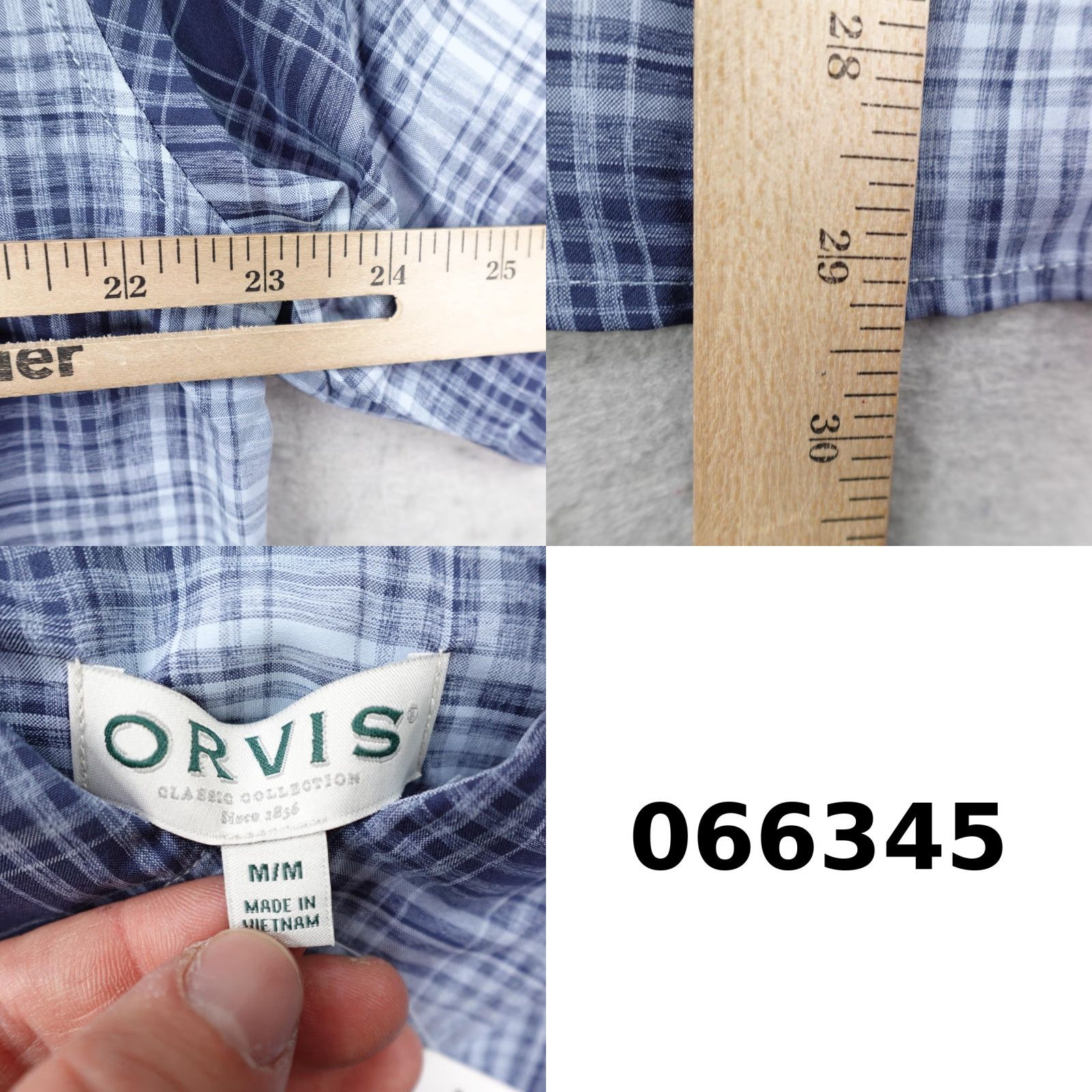 Orvis Orvis Shirt Mens M Blue Plaid Short Sleeve Classic Collection Camp NEW Size US M / EU 48-50 / 2 - 8 Thumbnail