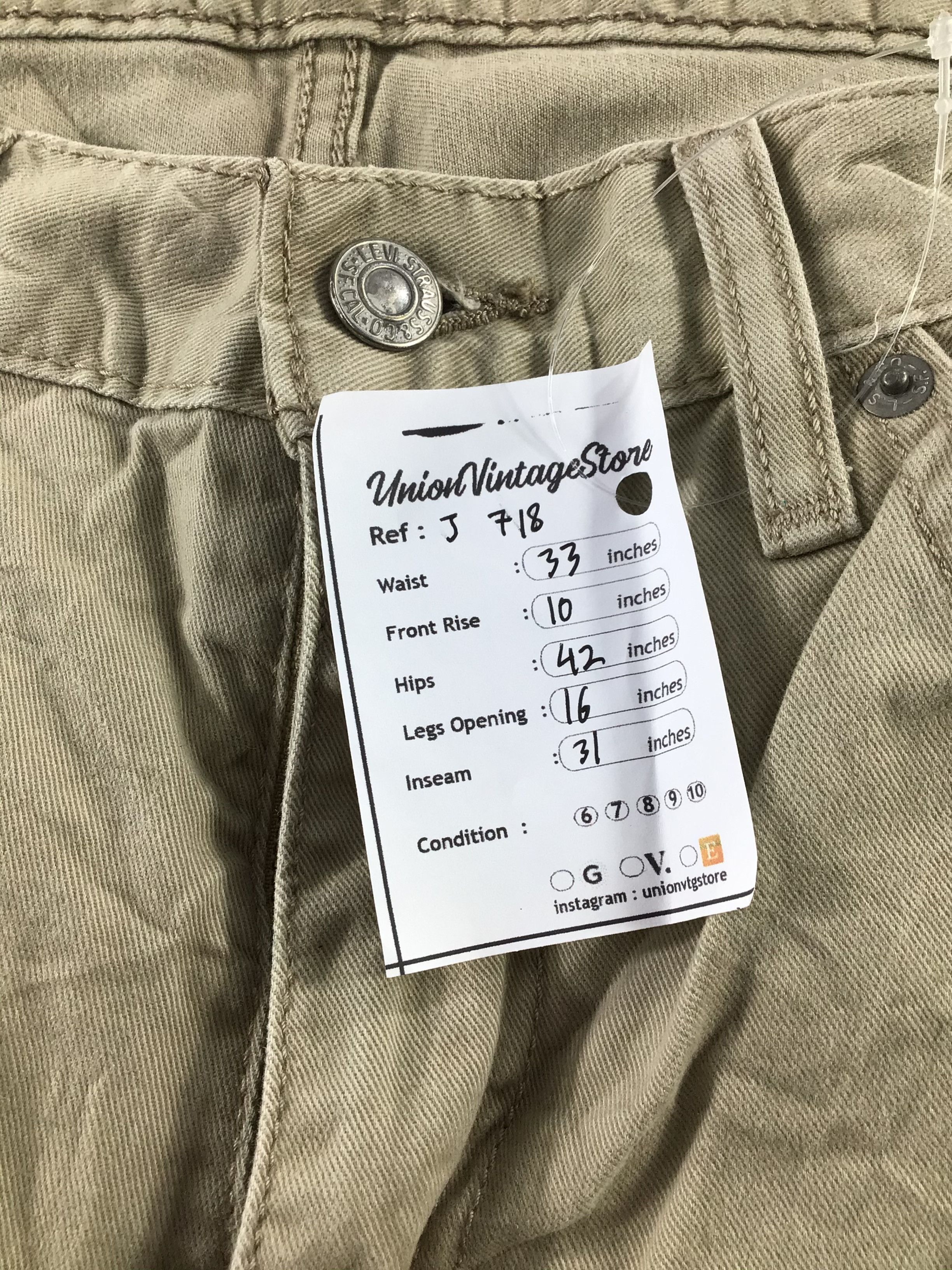 Levi's Vintage Levis 559 Jeans-J718 Size US 33 - 12 Thumbnail