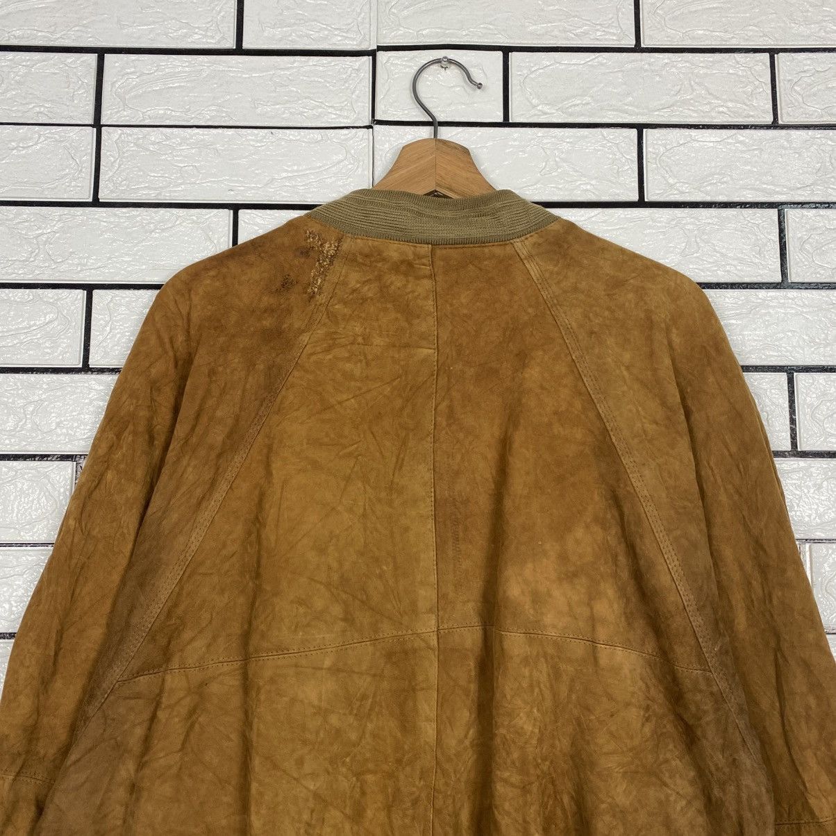 Japanese Brand 📌Vintage Genuine Leather Bomber Jacket Unbrand Issey Miyake Size US M / EU 48-50 / 2 - 10 Thumbnail