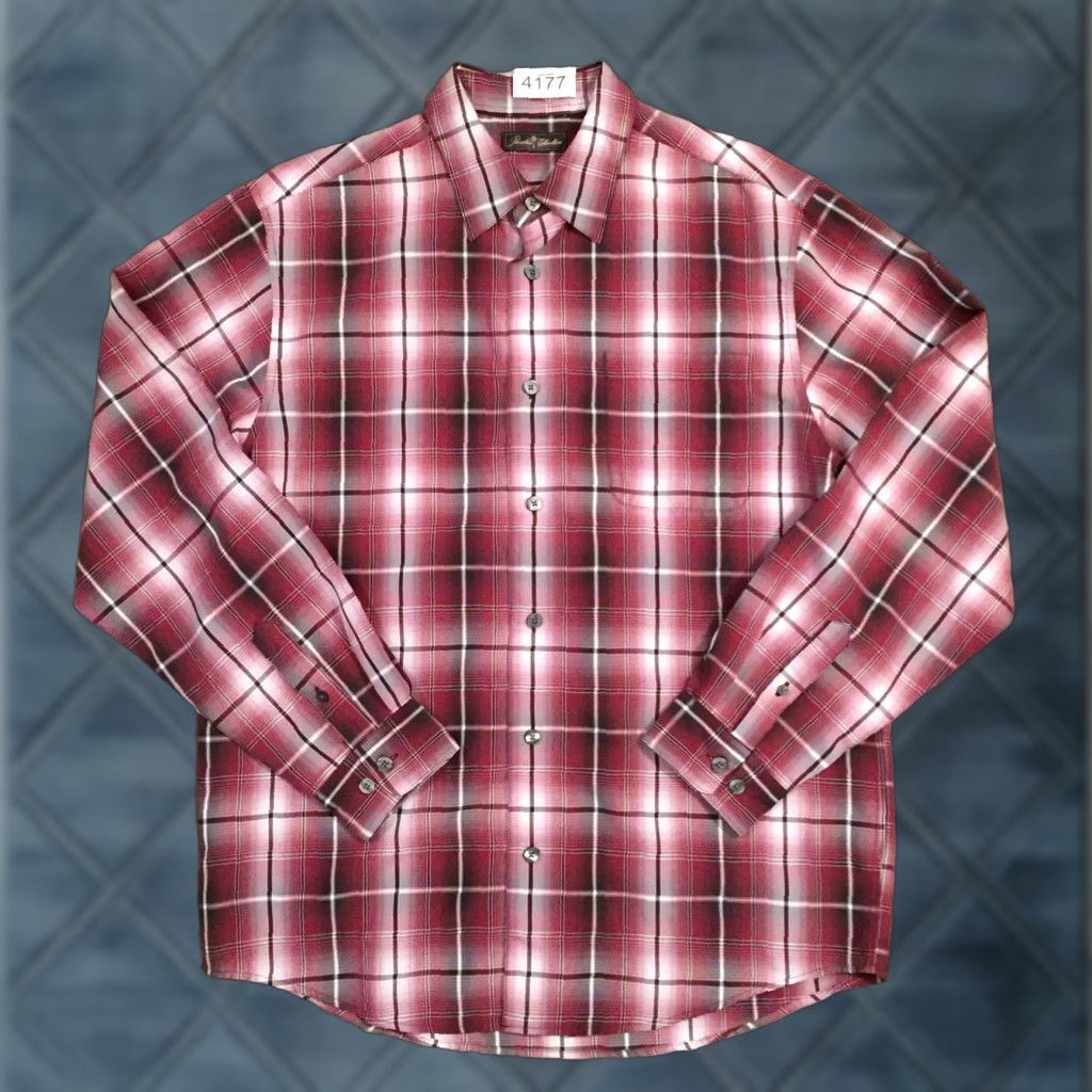 Vintage Paradise Collection Shirt Mens Medium Red Plaid Long Sleeve Button Up Size US M / EU 48-50 / 2 - 1 Thumbnail