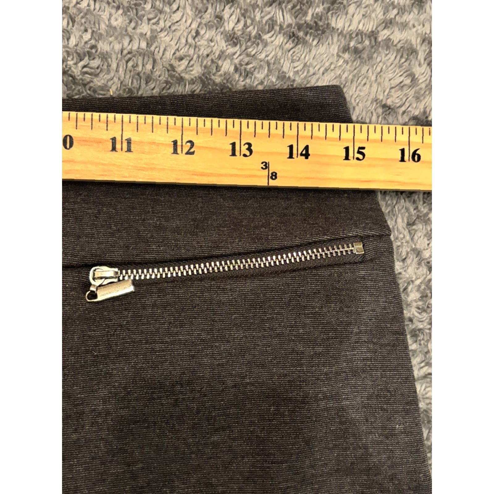 Vintage VINTAGE? No. New York & Company Stretch Pants Womens Medium Gray Trouser Career Zipper Pocket Size 32" / US 10 / IT 46 - 3 Thumbnail