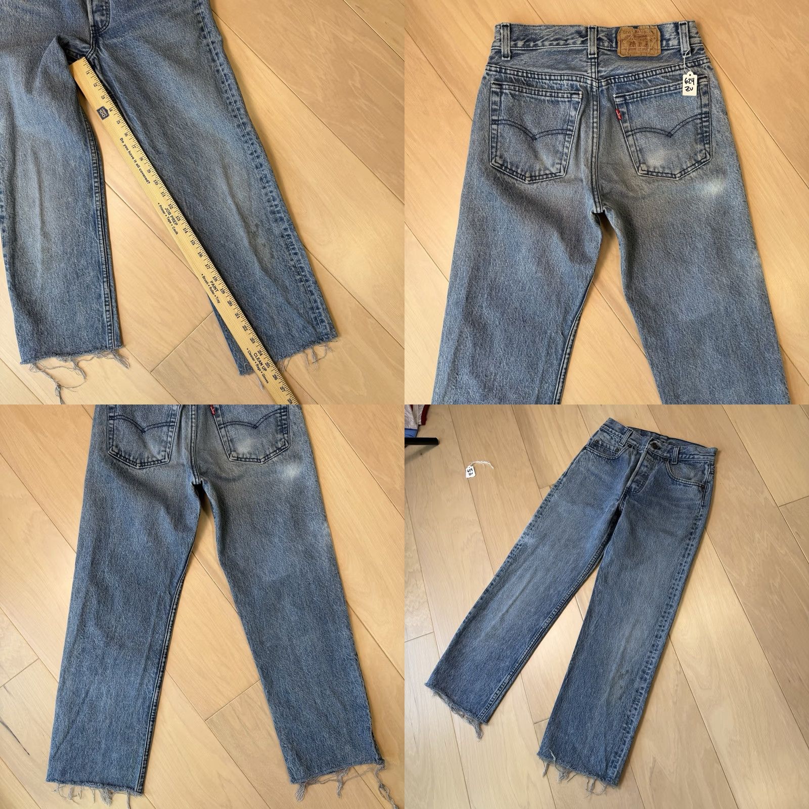 Levi's Vintage Levis 701 Jeans 24 Blue Straight Leg 80s Denim For Women Non Selvedge Size 42" / US 20 - 8 Thumbnail