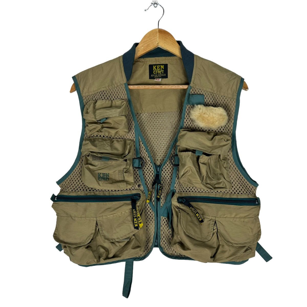 Vintage ❄️KEN CRAFT RIVER FISHING UTILITY POCKET MESH VEST Size US L / EU 52-54 / 3 - 1 Thumbnail