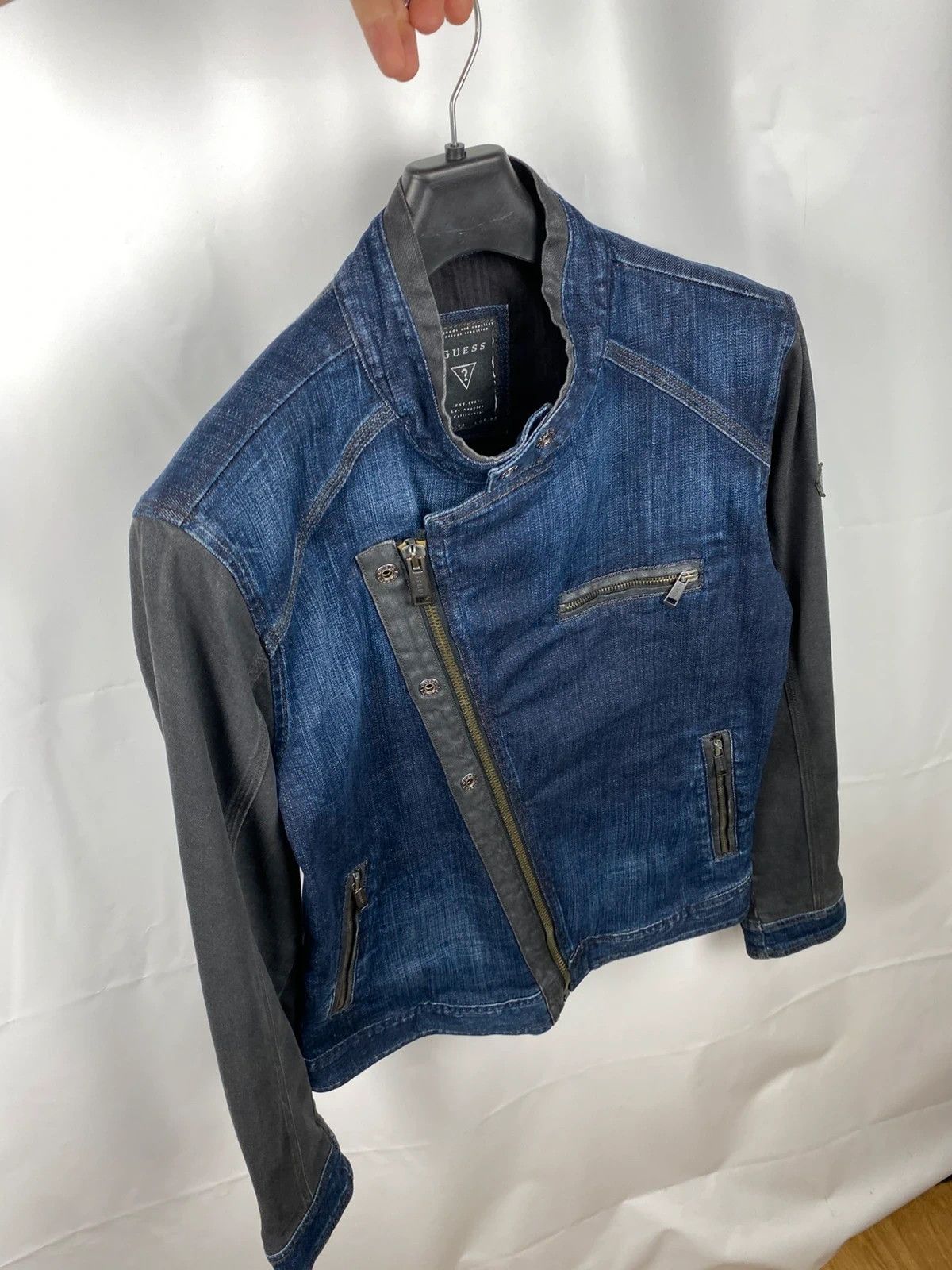 Guess Guess Lot.02 Denim Biker Jacket Rare size S Size US S / EU 44-46 / 1 - 7 Thumbnail