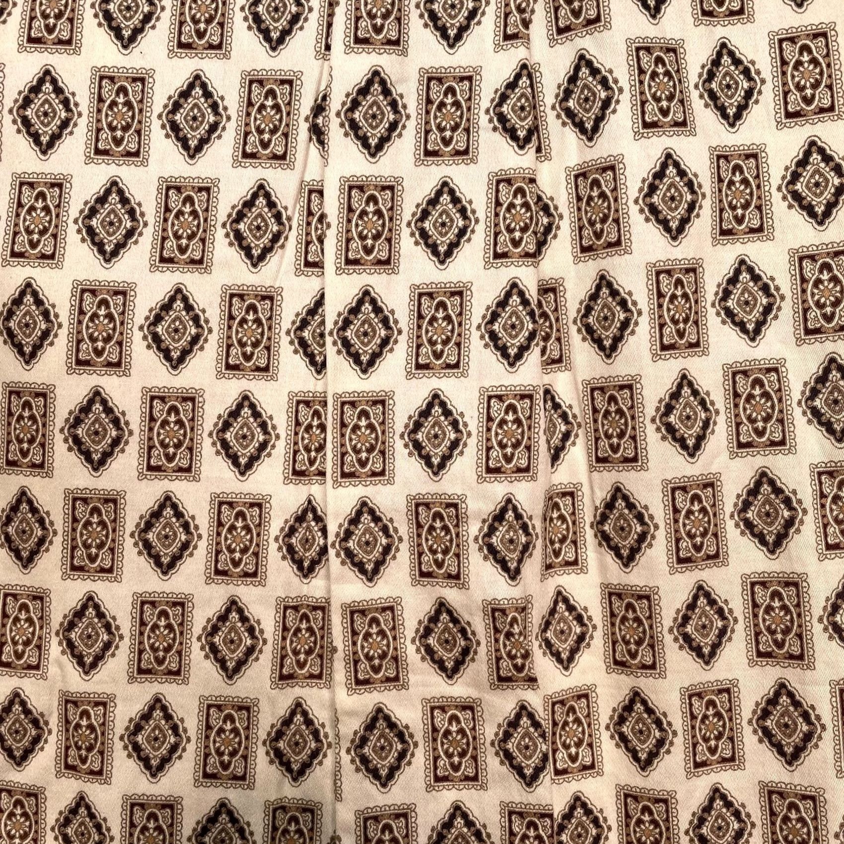 Ralph Lauren Chaps Ralph Lauren Shirt Mens Large Beige Geometric Print Long Sleeve Button Up Size US L / EU 52-54 / 3 - 6 Thumbnail