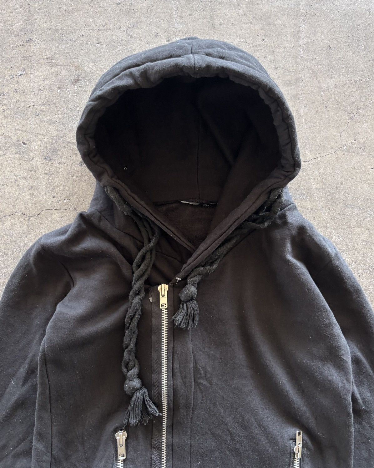 If Six Was Nine Rick Owens Style Assymetrical Black Hoodie Size US M / EU 48-50 / 2 - 3 Thumbnail