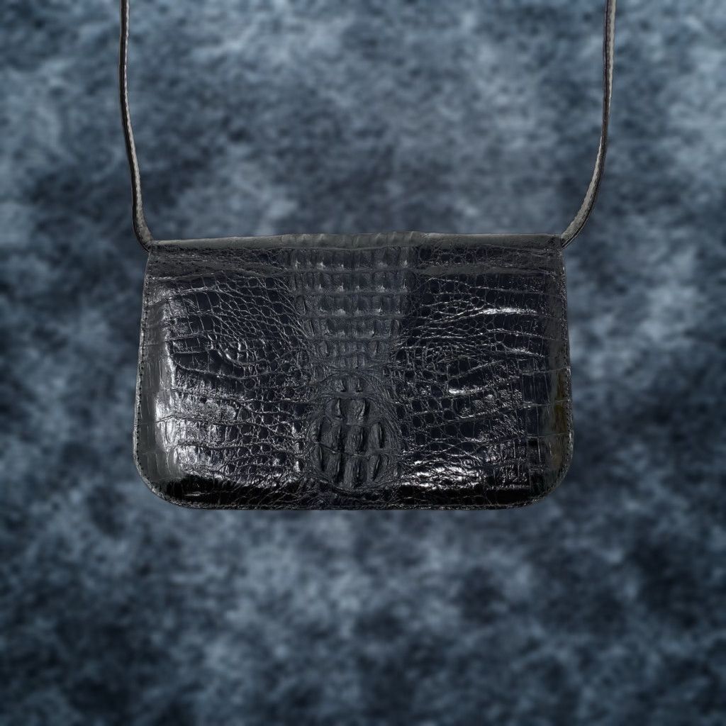 Vintage VINTAGE KAIYO Japanese Crocodile Handbag Shoulder/Crossbody 70s 80s Exotic Purse Size ONE SIZE - 1 Thumbnail