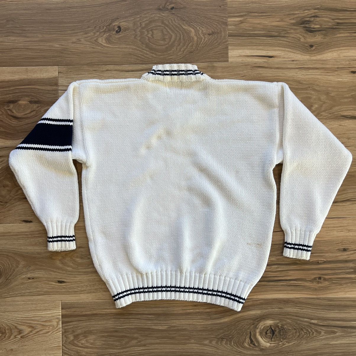 Gap Vintage GAP 90s V Neck Sweater White Medium Size US M / EU 48-50 / 2 - 3 Thumbnail