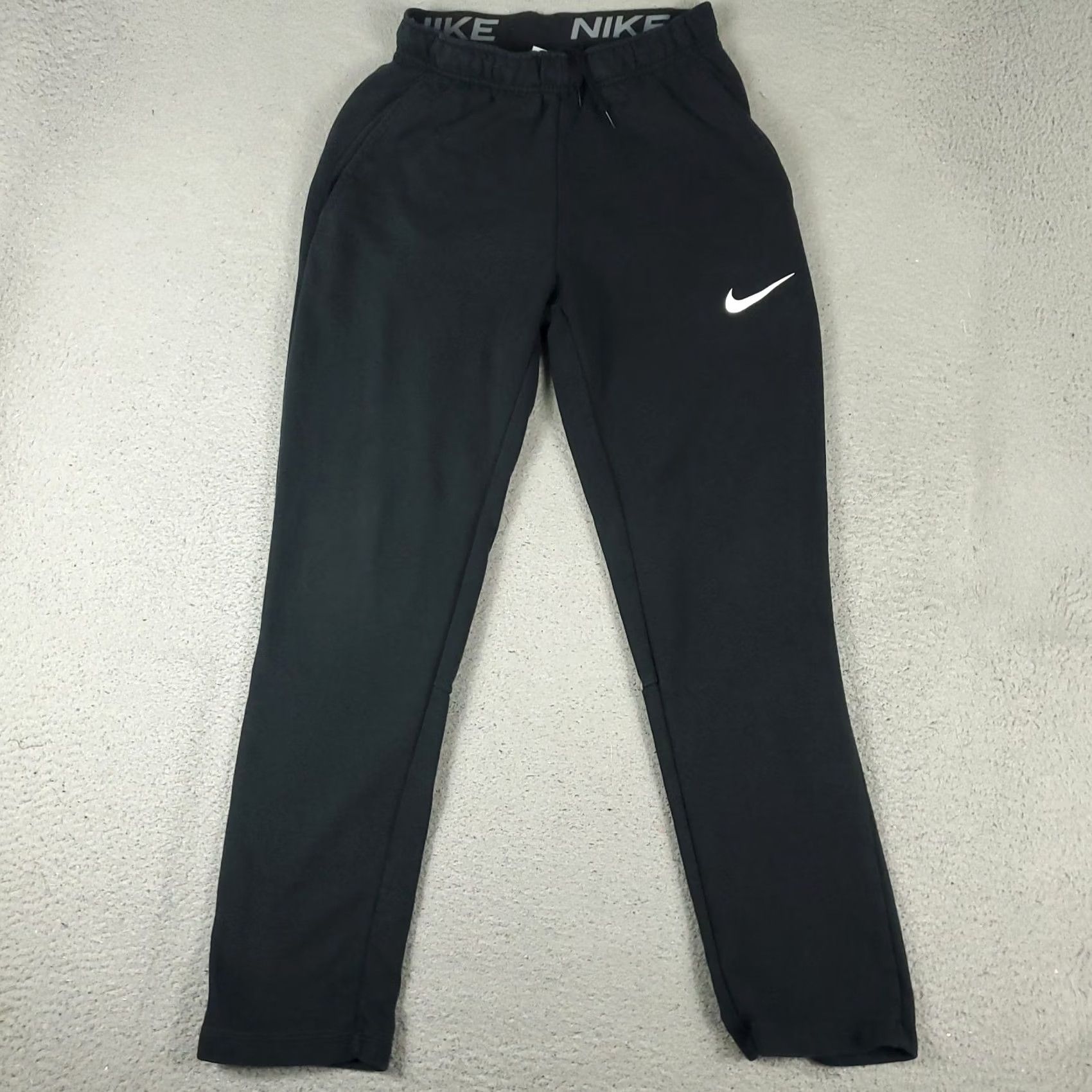 Nike Nike Pants Mens Size Small Black Swoosh Track Joggers Sweatpants Regular Size US 29 - 2 Thumbnail