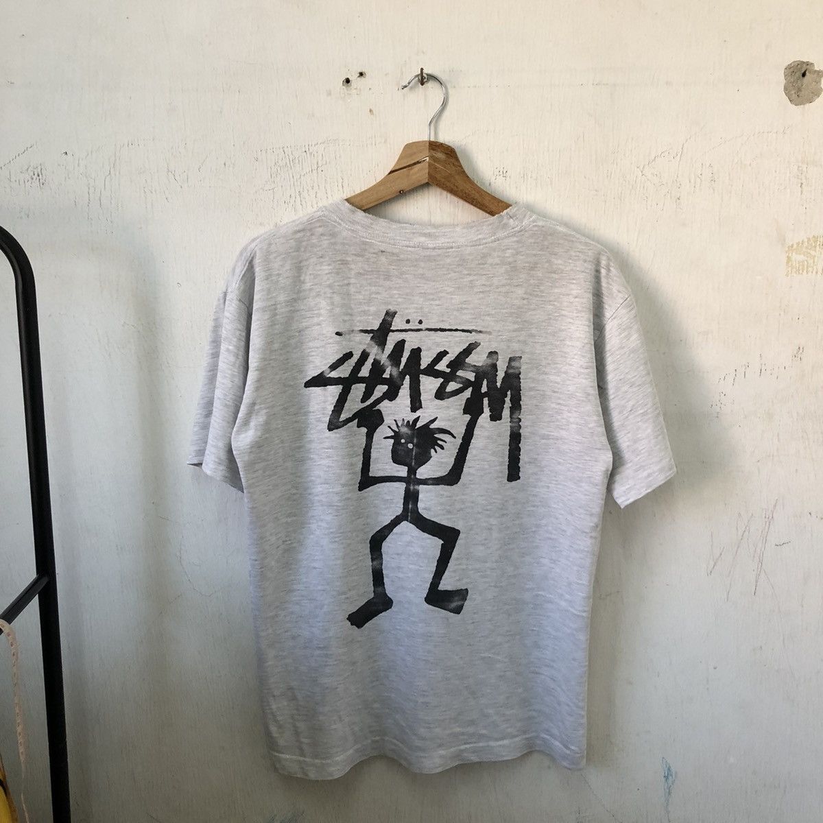 Stussy × Vintage Distress ? Vintage Stussy Stickman Classics T 