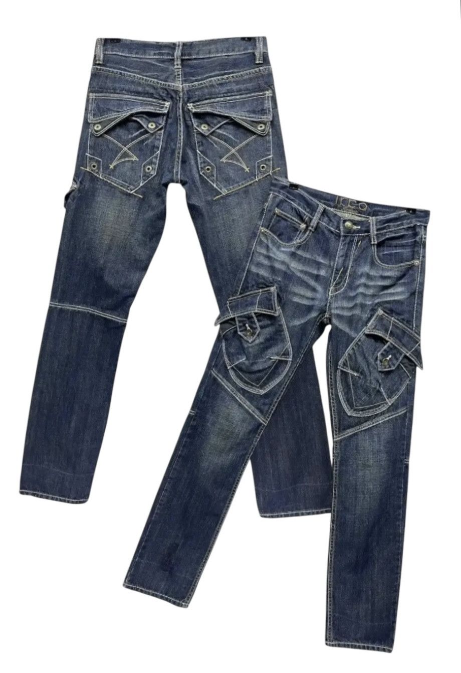 Japanese Brand RARE🔥IKKA Slant Front Pocket Bush Cargo Undercover Style Size US 29 - 2 Thumbnail