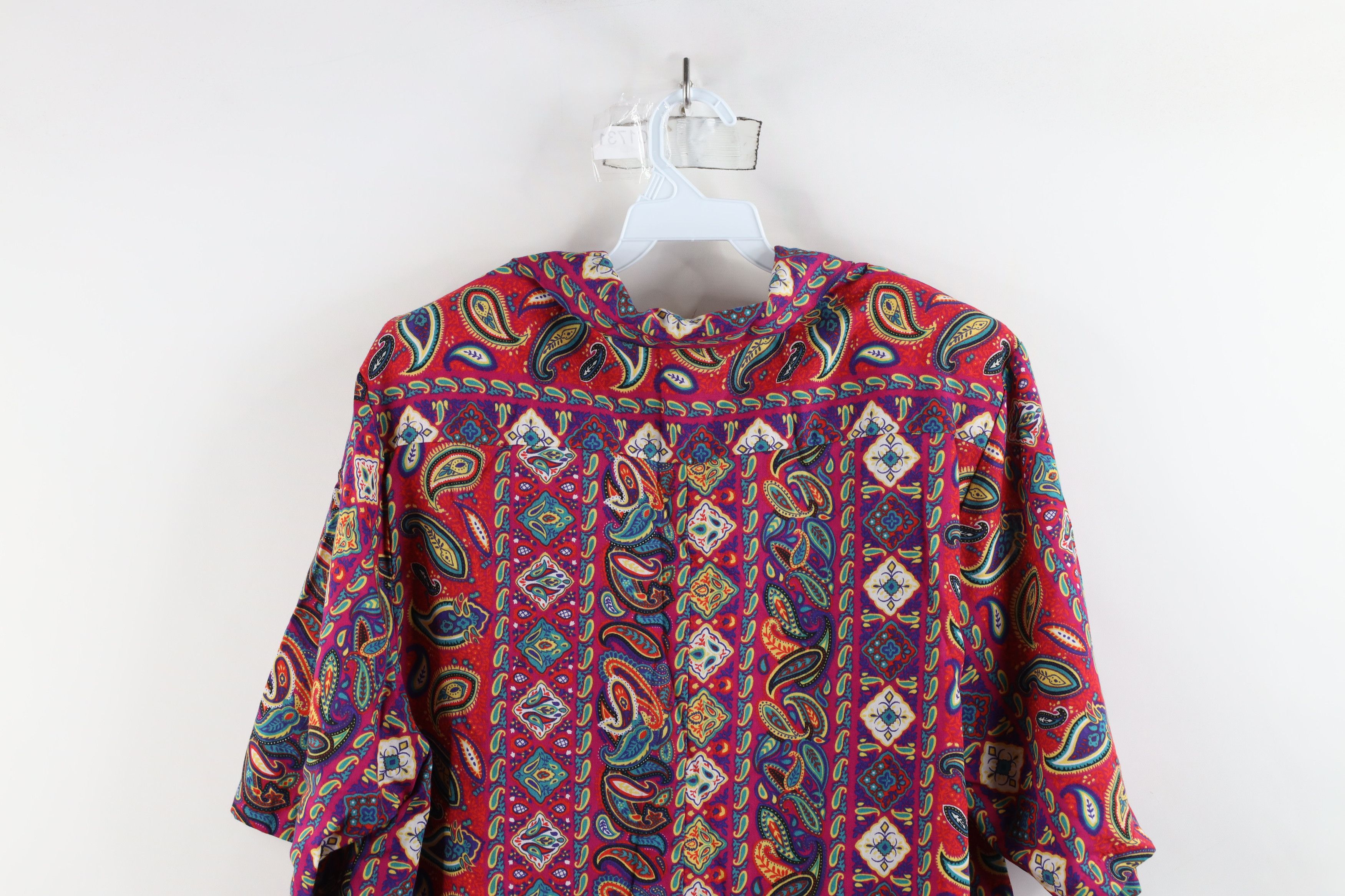 Vintage Vintage 90s Streetwear Paisley Camp Collar Button Shirt USA Size XL / US 12-14 / IT 48-50 - 9 Thumbnail