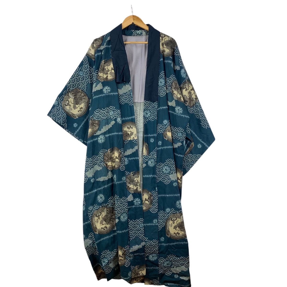 Vintage Vintage 70s KIMONO DRAGON JAPAN Traditional AOP Robe Coat Size M / US 6-8 / IT 42-44 - 3 Thumbnail