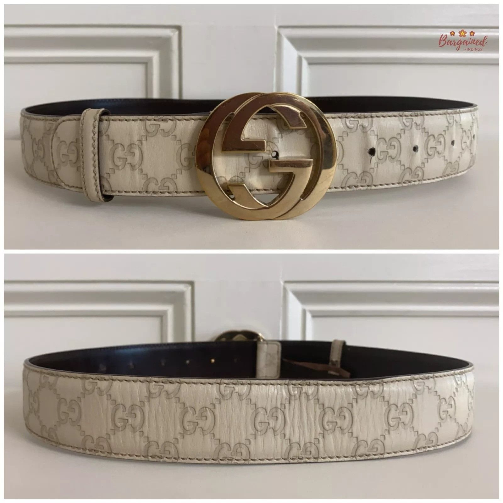 Gucci Gucci Guccissima Leather Gold Interlocking G Buckle Belt Size 30 - 4 Thumbnail