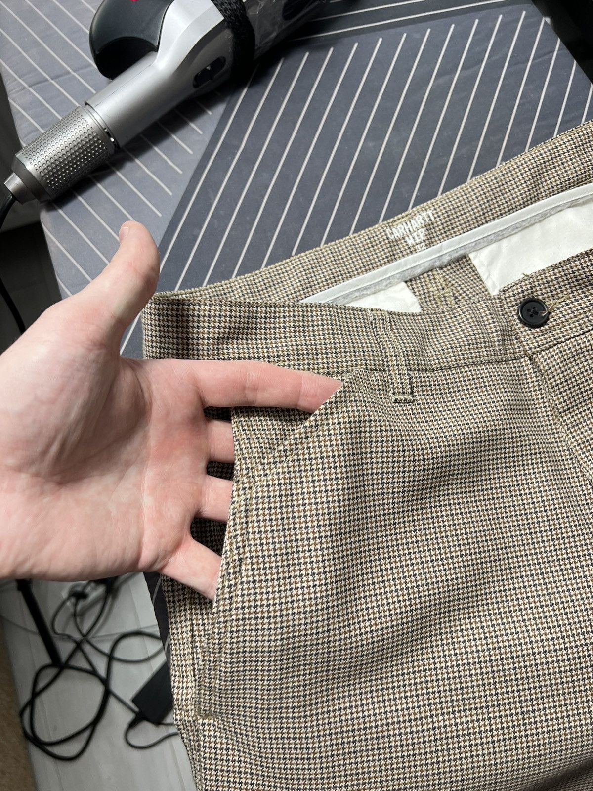 Carhartt Wip Carhartt WIP Menson Pant Wool Houndstooth Brown Size 32 Size US 32 / EU 48 - 19 Thumbnail