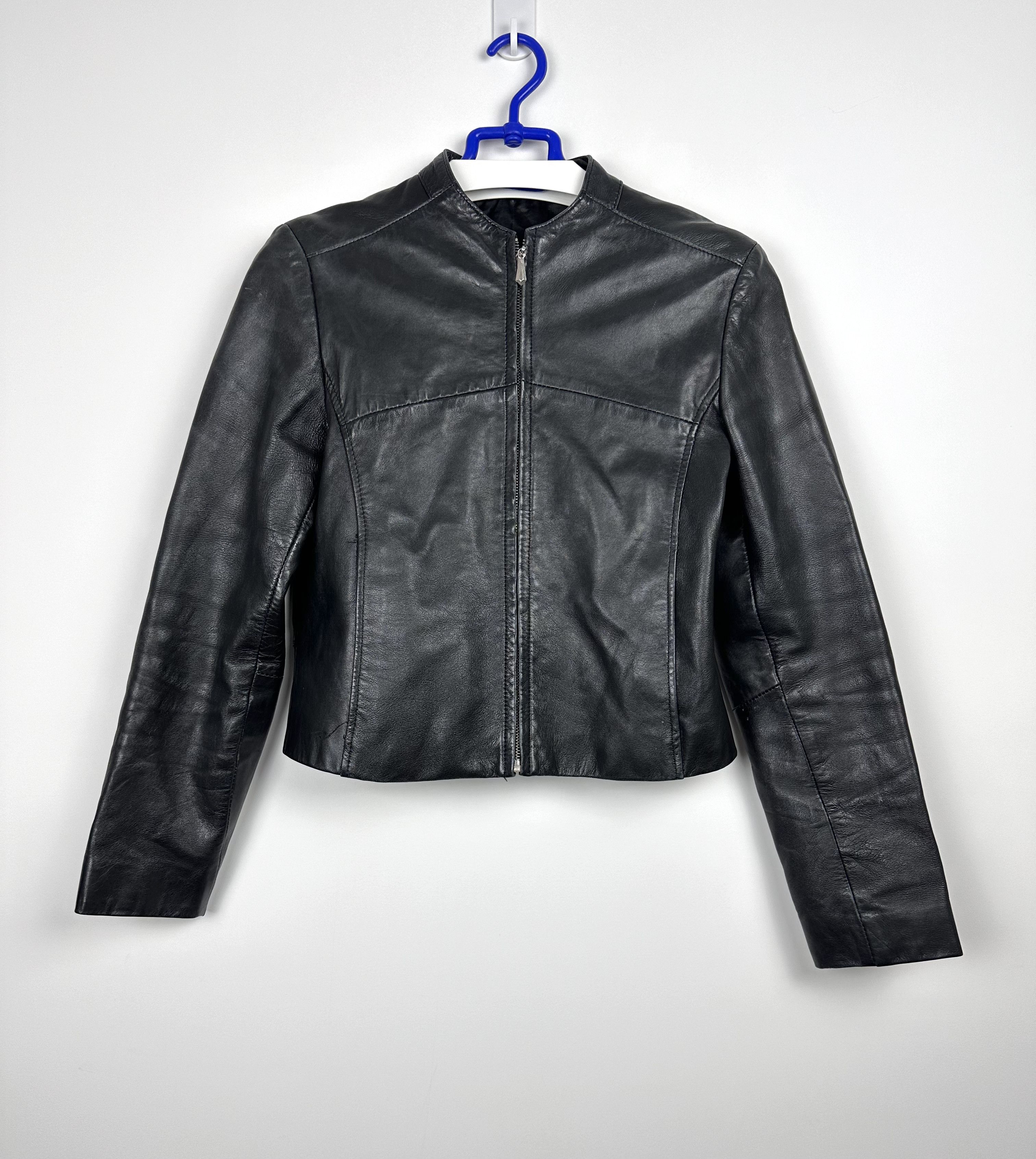 Vintage Avant Garde Black Biker Leather Jacket Opium Size S / US 4 / IT 40 - 4 Thumbnail