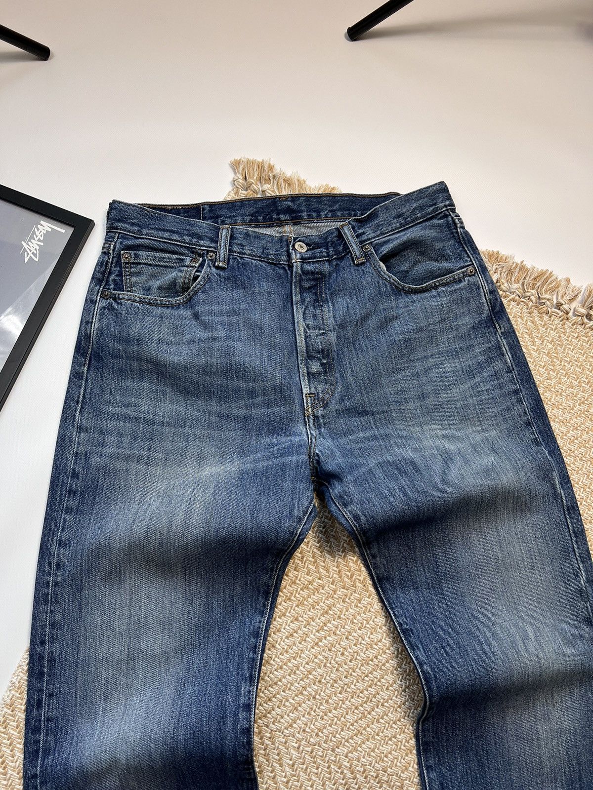 Levi's × Vintage Vintage 90s Levi's 501 Washed Light Blue Denim Jeans 36x30 Size US 36 / EU 52 - 6 Thumbnail